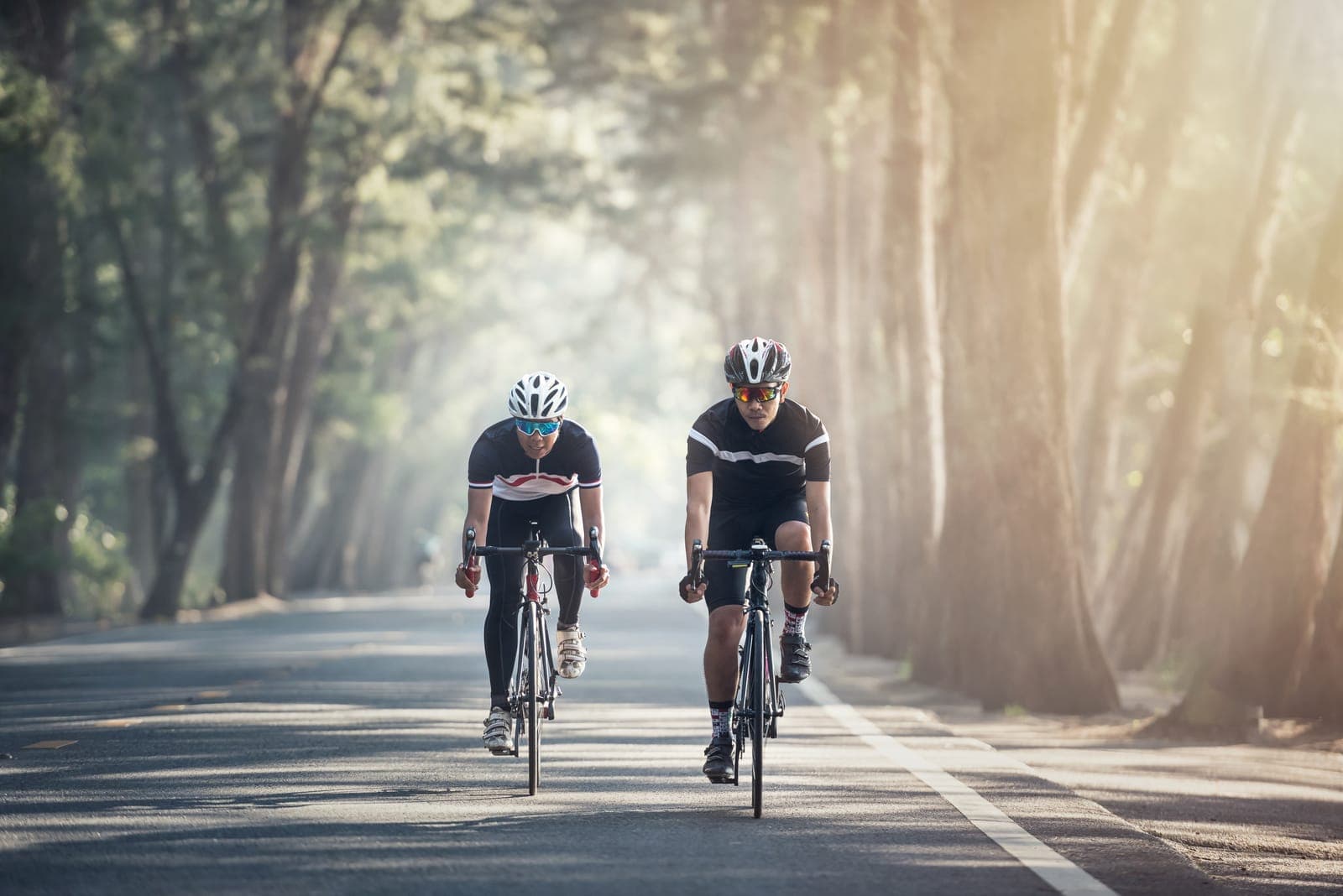 Two Friends Biking